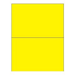 LABEL FLOURESCENT YELLOW 8-1/2x5-1/2