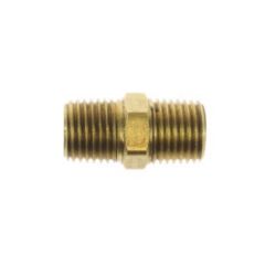 1/4"x1/4" NPT MALE BRASS HEX NIPPLE