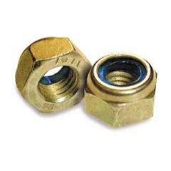 3/8-16 NYLON INSERT LOCKNUT YELLOW ZINC