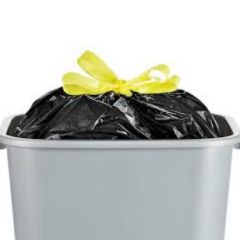 TRASH BAG .8mil 13GAL BLACK W/DRAWSTRING